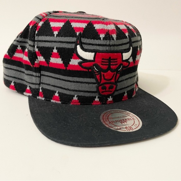 Chicago Bulls Snapback Hat Southwest Aztec Mitchell And Ness Cap - Picture 9 of 16